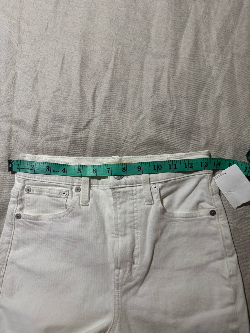 Madewell Jean Raw Hem White Denim Womens Size 23 Nwt - Picture 2 of 9
